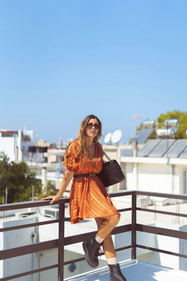 Marigold Ruffle Tiered Midi Dress