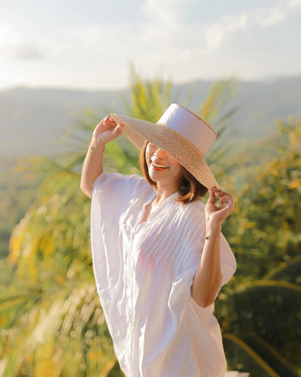White Pleated Shirt Dress
